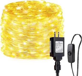 Amazon.com: Edew Fairy Lights Plug in, 33ft 100 LED Fairy Lights Warm ...
