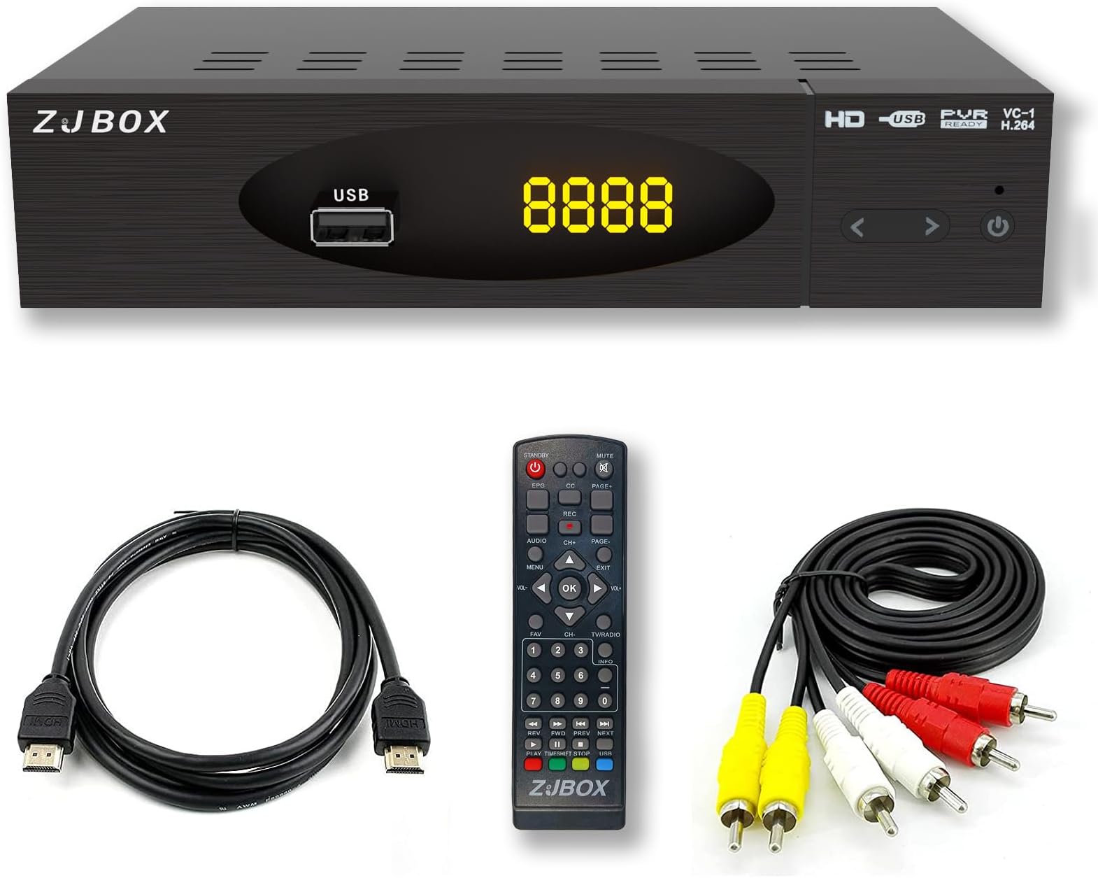 Digital Converter Box for TV - 1080P Tuner with HDMI Output, ATSC Digital TV Tuner, Recording Playback, USB Media Player, Timer Settings