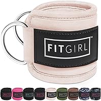 Vista 9 de FITGIRL Correa de tobillo para máquina de cable, acolchado de alta calidad y comodidad para máquinas de ejercicio con cable, accesorio de ejercicio