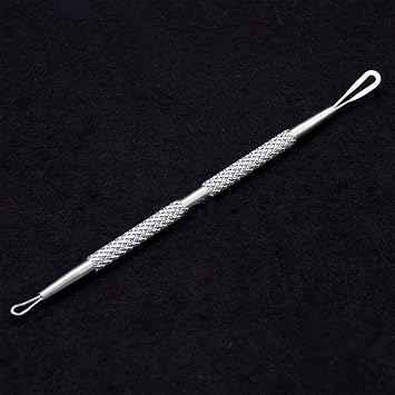 1pc Silver Stainless Steel Blackhead Remover Tool,Pimple Extractor Popper Tool Acne Comedone Blackhead, Blemish, Whitehead Popping, Zit Removing for Nose Face,Skin Care Tools