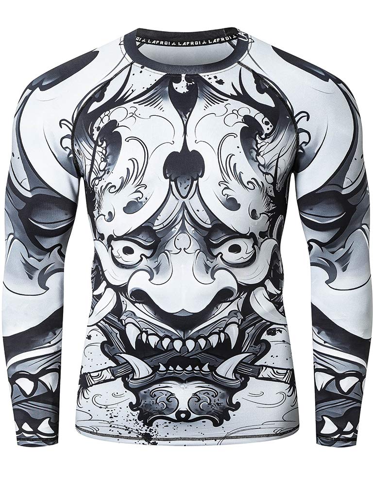 LAFROI Camisa de compresión de Manga Larga UPF 50+ Baselayer Performance para Hombre CLY08