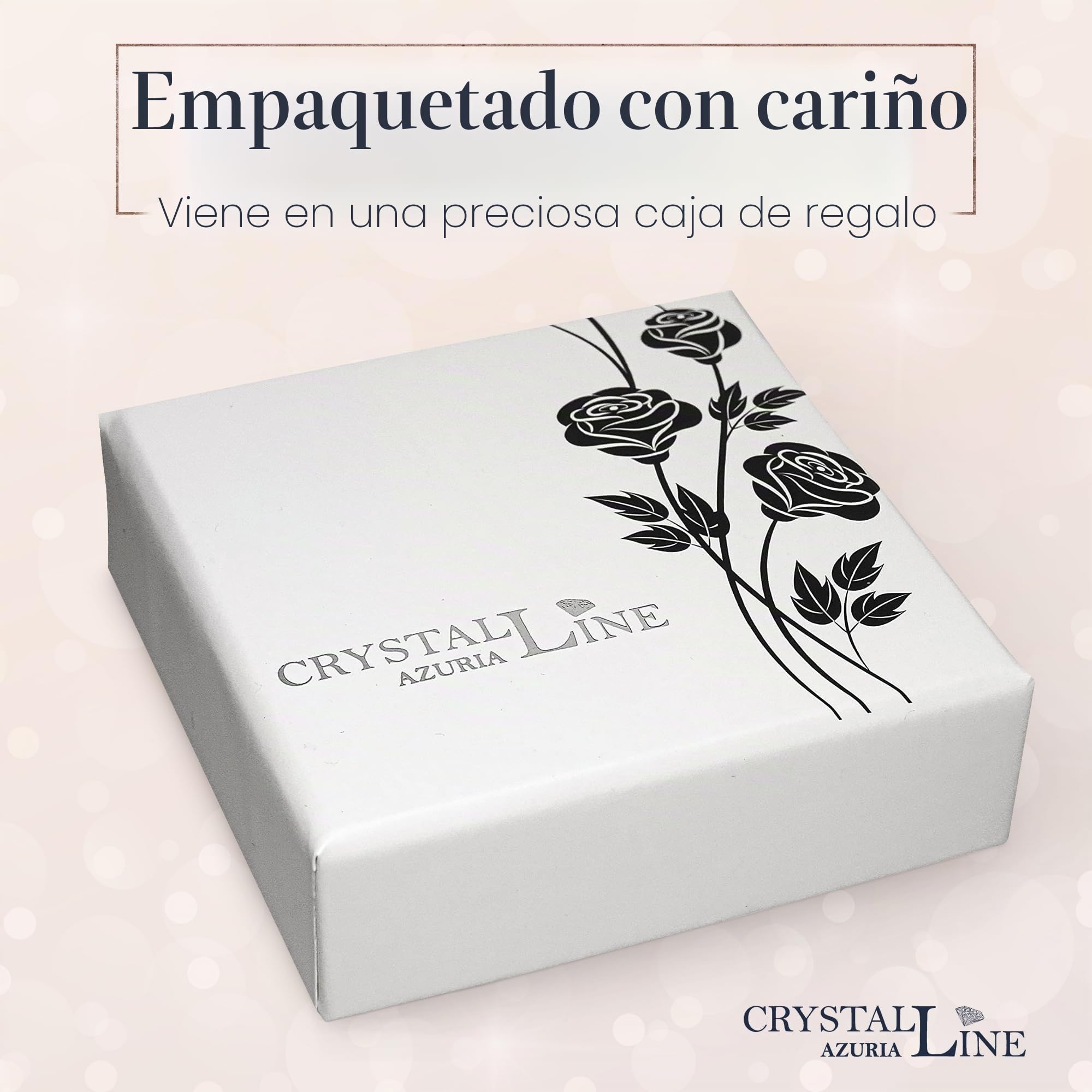 Cristalline Azuria 18ct Chapado en Oro Blanco o Amarillo Tennis Pulsera Zirconia Cúbica Cristales con Caja para Mujeres y Niñas