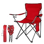 Damei century Folding Camping Chairs- Lightweight, Portable Chair for Beach, Lawn, Outdoor SportsRed