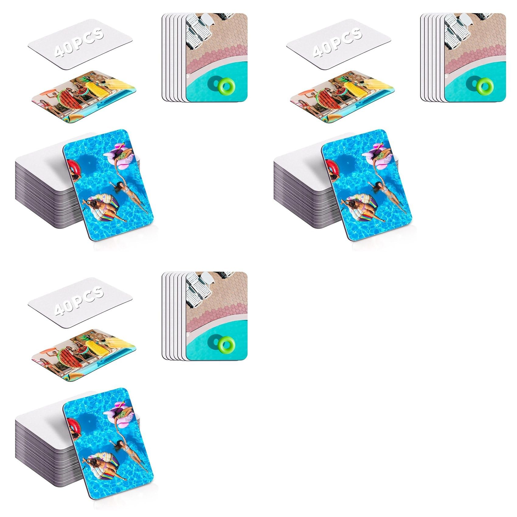 Aundhegrtt 120 Pcs Sublimation Magnets Blank 3.5 X 2.3 Inch Personalized Fridge Refrigerator Magnets Blanksc for Kitchen Decorative