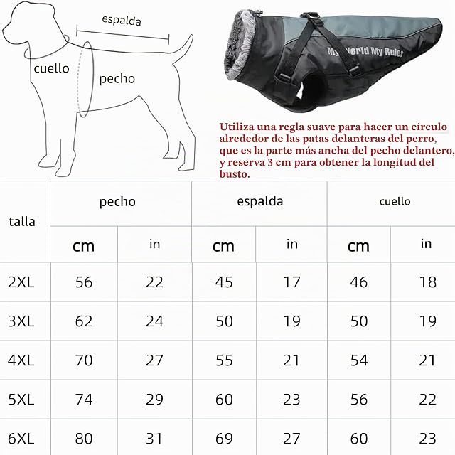 Foto 6 de 8 de Chaqueta de invierno para perros 2 en 1 funciona con arneses prueba de viento chaleco reversible para perro…