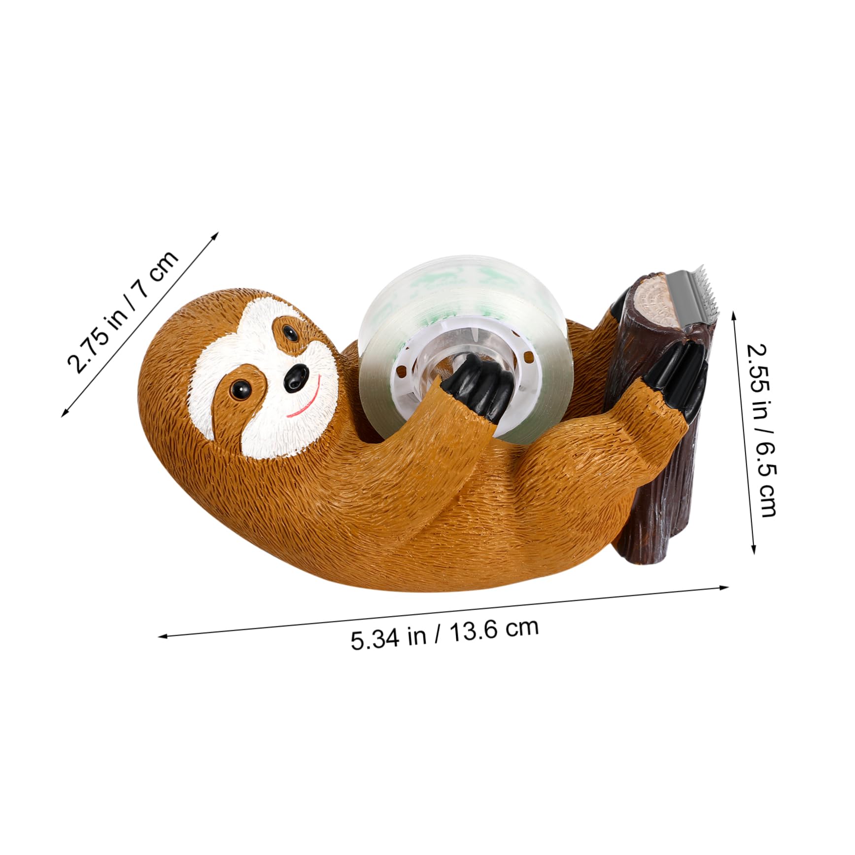 Angoily 3 Stück Süßer Tape Holder im Sloth Design Tape Cutter für Zuhause und Büro Praktische und Dekorative Klebebandhalterung Leicht und Tragbar für Vielseitige Anwendungen