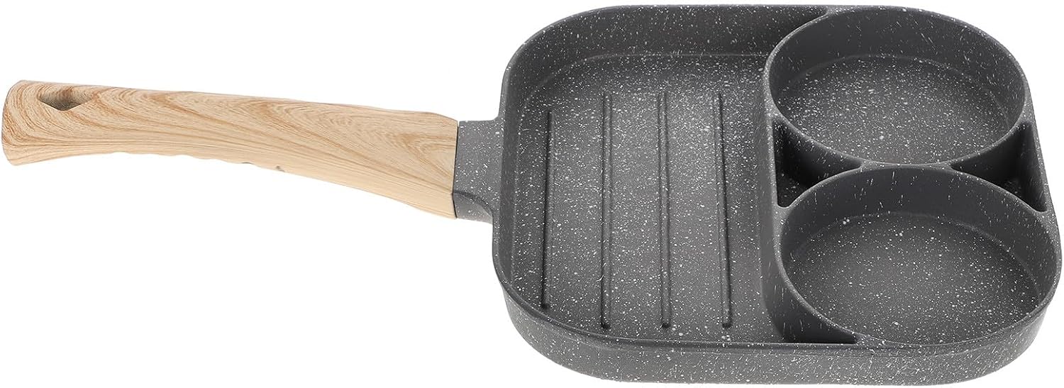 Ciieeo Non-stick Omelet Frying Pan with Handle, Dual-use Gas Induction Compatible, Mini Egg Cooking Skillet for Breakfast and Home Kitchen