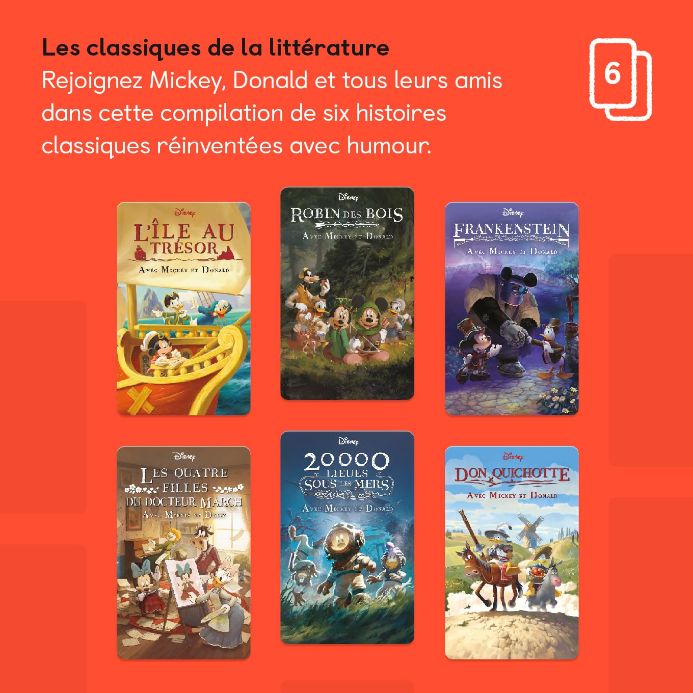 Yoto - Pack Disney : Les Classiques de la Littérature - Livres Audio pour Enfant en français à écouter sur conteuse et boîte à Histoires Player et Mini, Premiers Romans 6-12 Ans