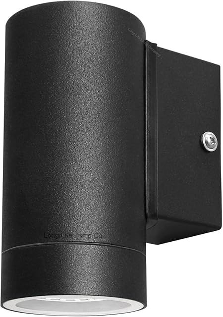 Black Stainless Steel Single Outdoor Wall Light IP65 Down Wall Light Matt Black