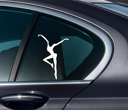 Miniatura 2 de WSQ Fire Dancer - Vinilo blanco de alta calidad para parachoques de coche, camión, camioneta, SUV, ventana, pared, barco, vasos, laptop, o cualquier