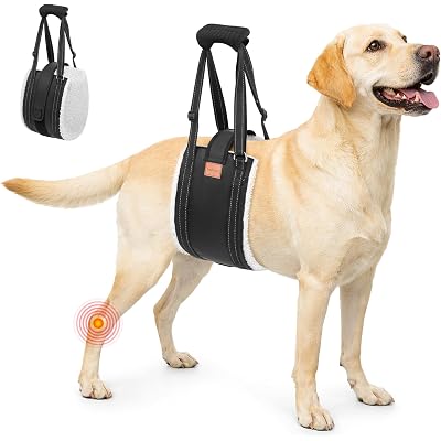 LOOBANI Dog Lift Harness for Back Legs, Portable Dog Sling for Large Dogs Hind Leg Support, Comfortable Leg Support Assistance for Elderly Dogs with Hip, ACL Brace, Senior, Injured