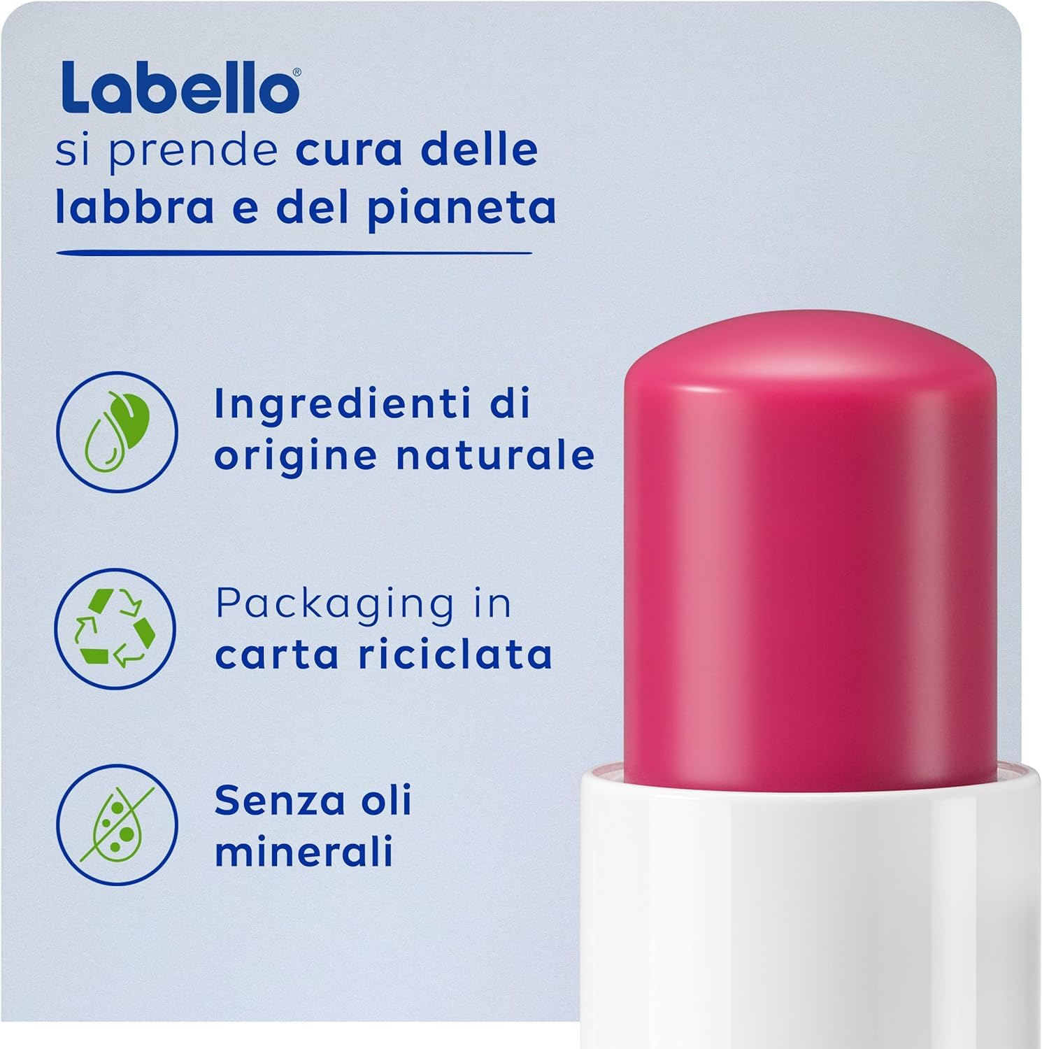 Labello Cherry Shine Burrocacao labbra 4.8 g, Balsamo labbra colorato e nutriente all'aroma di ciliegia, Lip balm idratante per 24 ore con ingredienti naturali