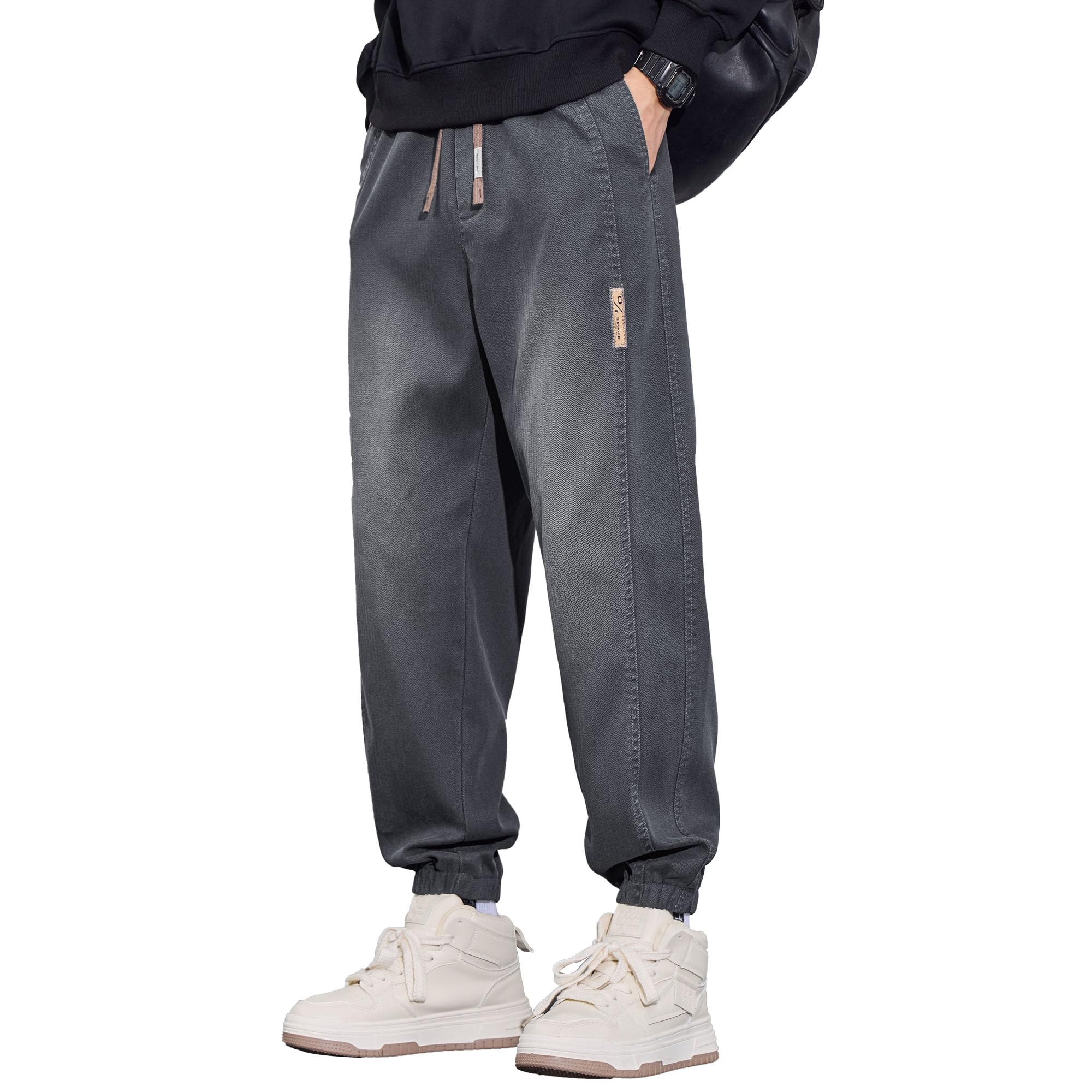 [Ferenbros] サルエルパンツ メンズ ズボン ワイドパンツ メンズ ズボン 無地 調整紐 ゆったり 通気性 人気 快適 大きいサイズ カジュアル 袴パンツ 快適 オールシーズン春 夏 秋 冬