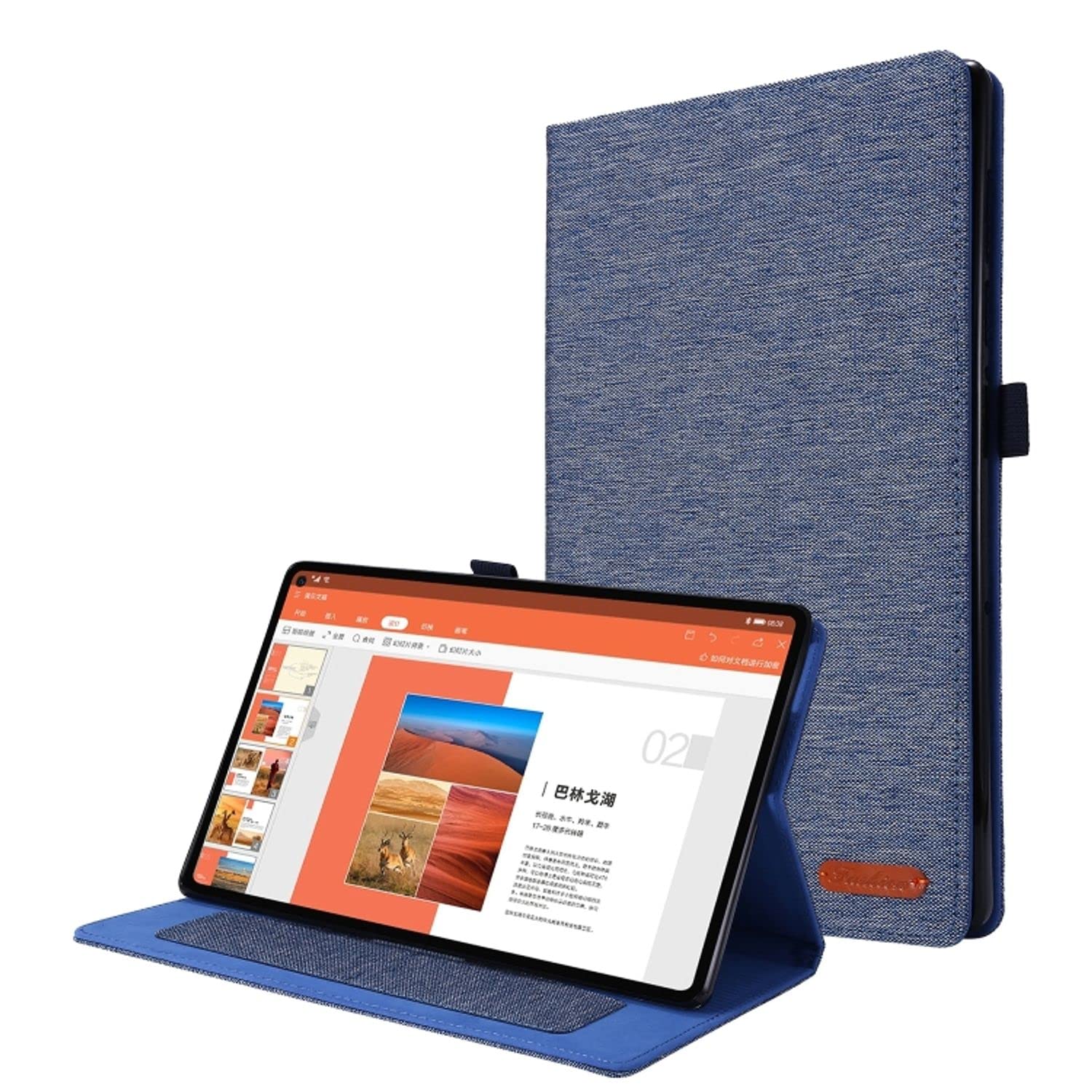 Étui de protection à rabat Oppo Realme Pad 10.4 bleu avec support