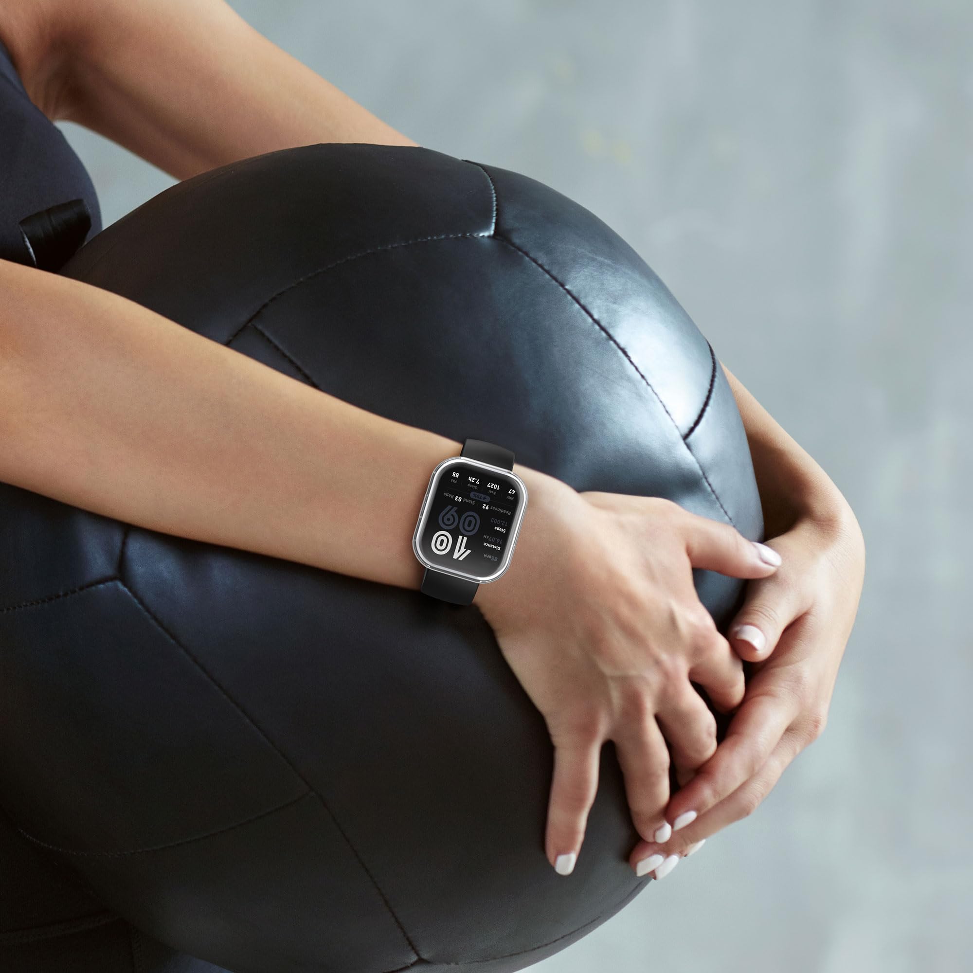 kwmobile Etui kompatybilne z Amazfit Bip 6, 2 x silikonowe etui na monitor fitness z TPU, czarne/przezroczyste