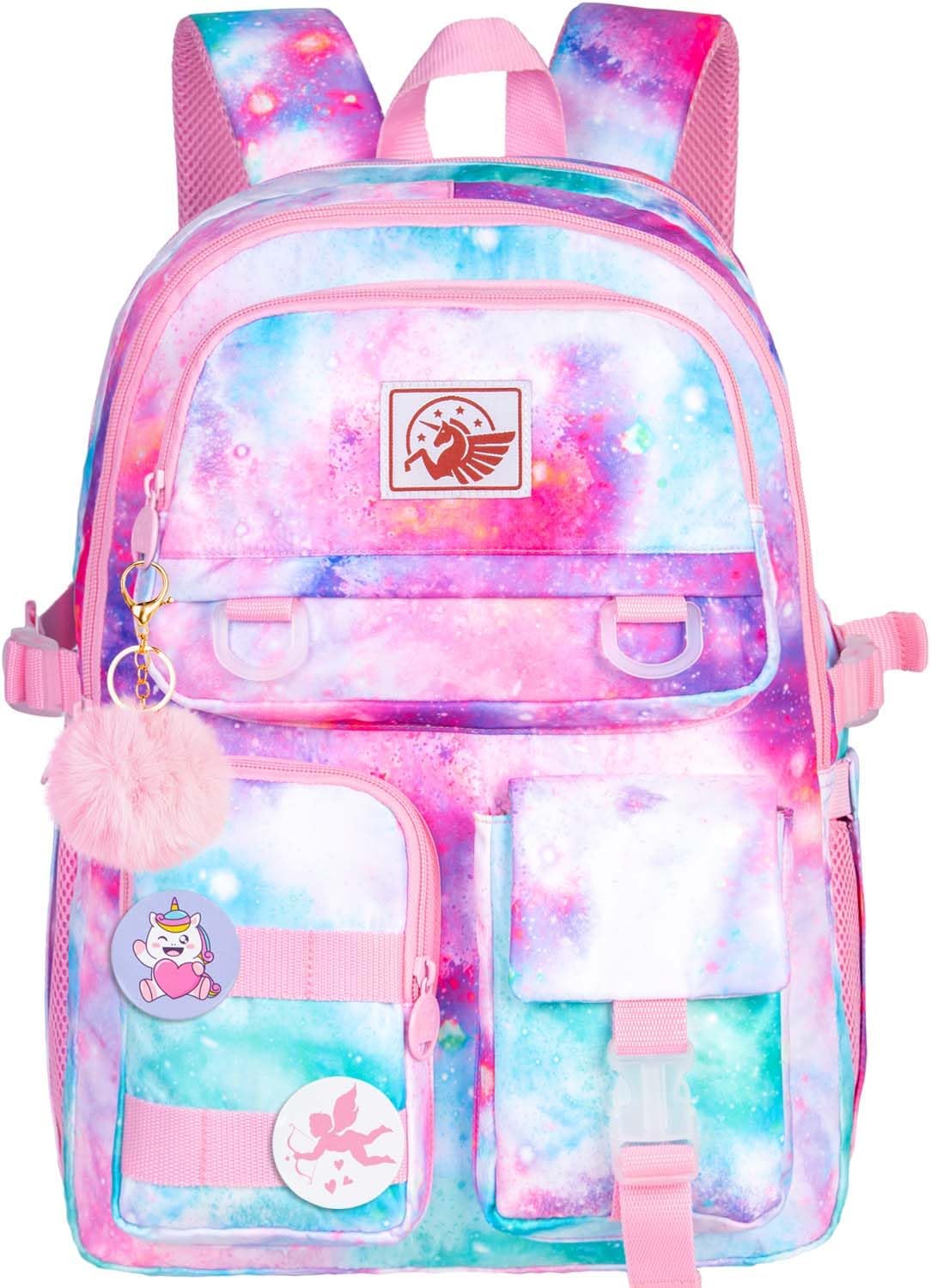 KLFVB Girls Backpack, 15.6 Inch Laptop Tie Dye College