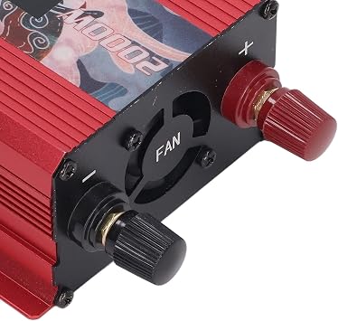 Sine Power Converter, LCD Display with 2000W Power Converter Fast Heat Dissipation for Water Pumps (DC12V)