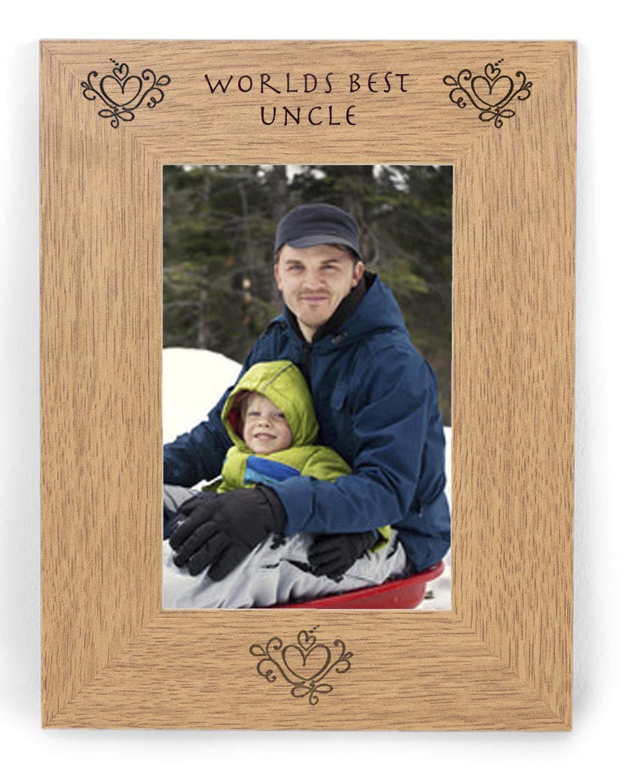 Worlds Best Uncle 6x4 Photo Picture Frame Keepsake Gift From Nephew Niece for Birthday Present Christmas