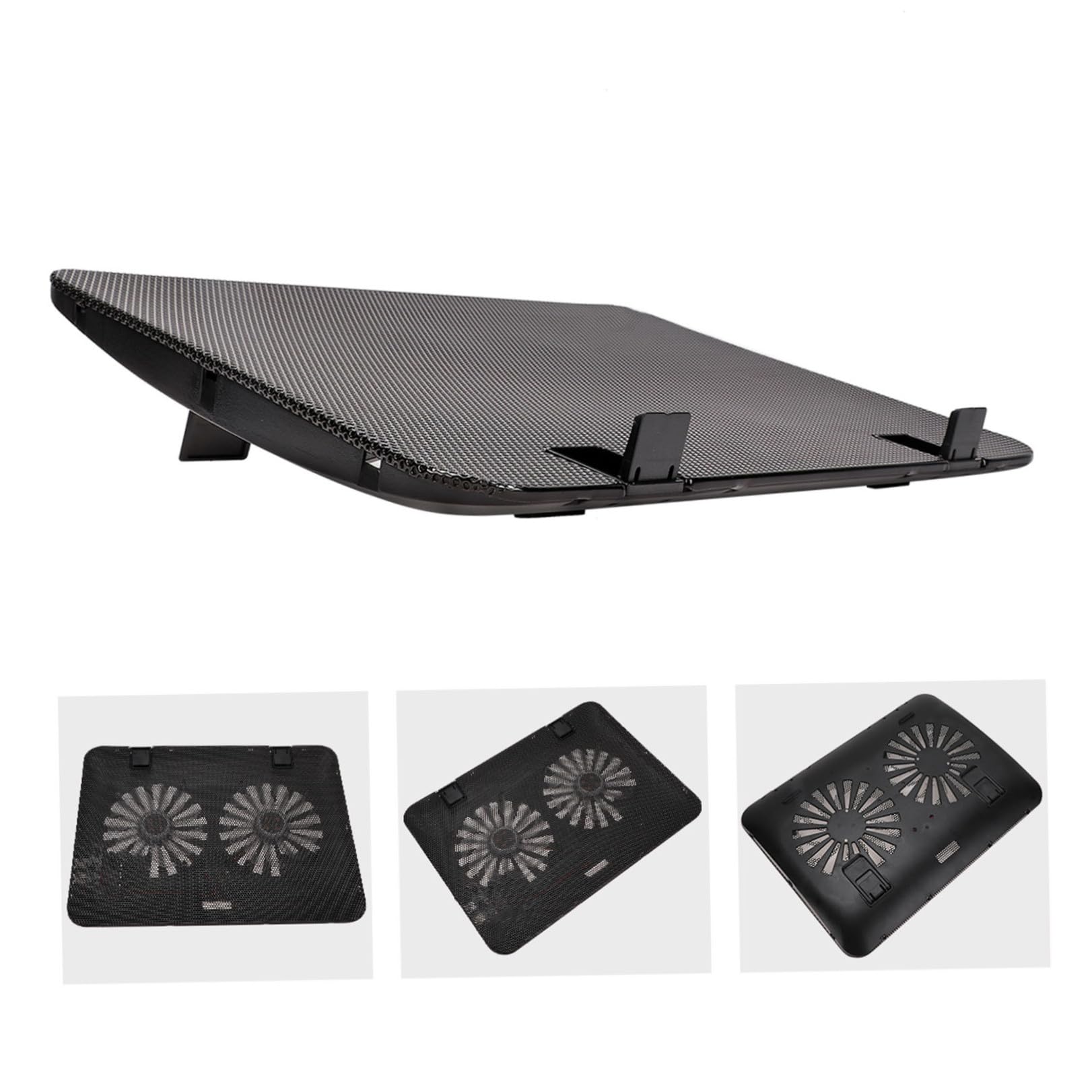 Supporto per Laptop 15, 6 Pollici in Abs Ferro, Notebook Cooling Support | Angolo Regolabile, Nero, per Dormitorio e Scrivania, Base Salvaspazio