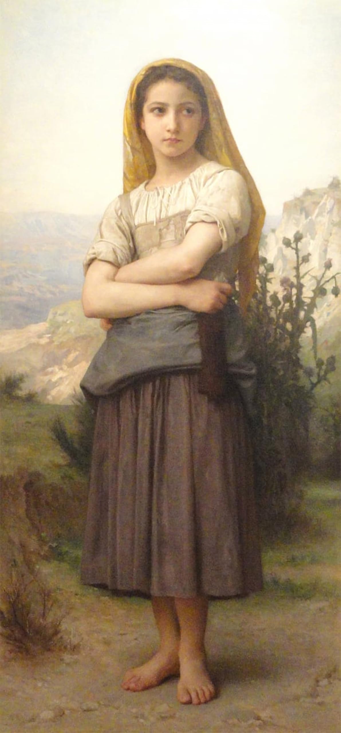 SERENDIPITP Vintage Picture Print on Canvas Wall Art Poster on Strike by William Adolphe Bouguereau Artwork Print Poster for Wall Decor 60x90cm