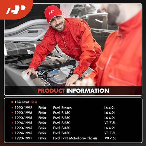 Miniatura 2 de A-Premium Compresor de aire acondicionado de CA con embrague compatible con Ford F-150 1990-1996, F-250 1990-1995, F-350/F-53 Chassis 1990-1995,