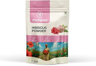 The FarmPURE Hibiscus Powder for Hair 200g | Uttar Pradesh Sourced | Supports Softness & Natural Shine | 100% Pure Herbal ... Price In India