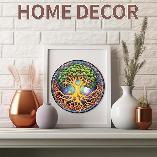 Miniatura 4 de KAAYEE Rompecabezas de madera para adultos, 297 piezas, tamaño M, círculo de madera, rompecabezas de madera para adultos, árbol exuberante de la