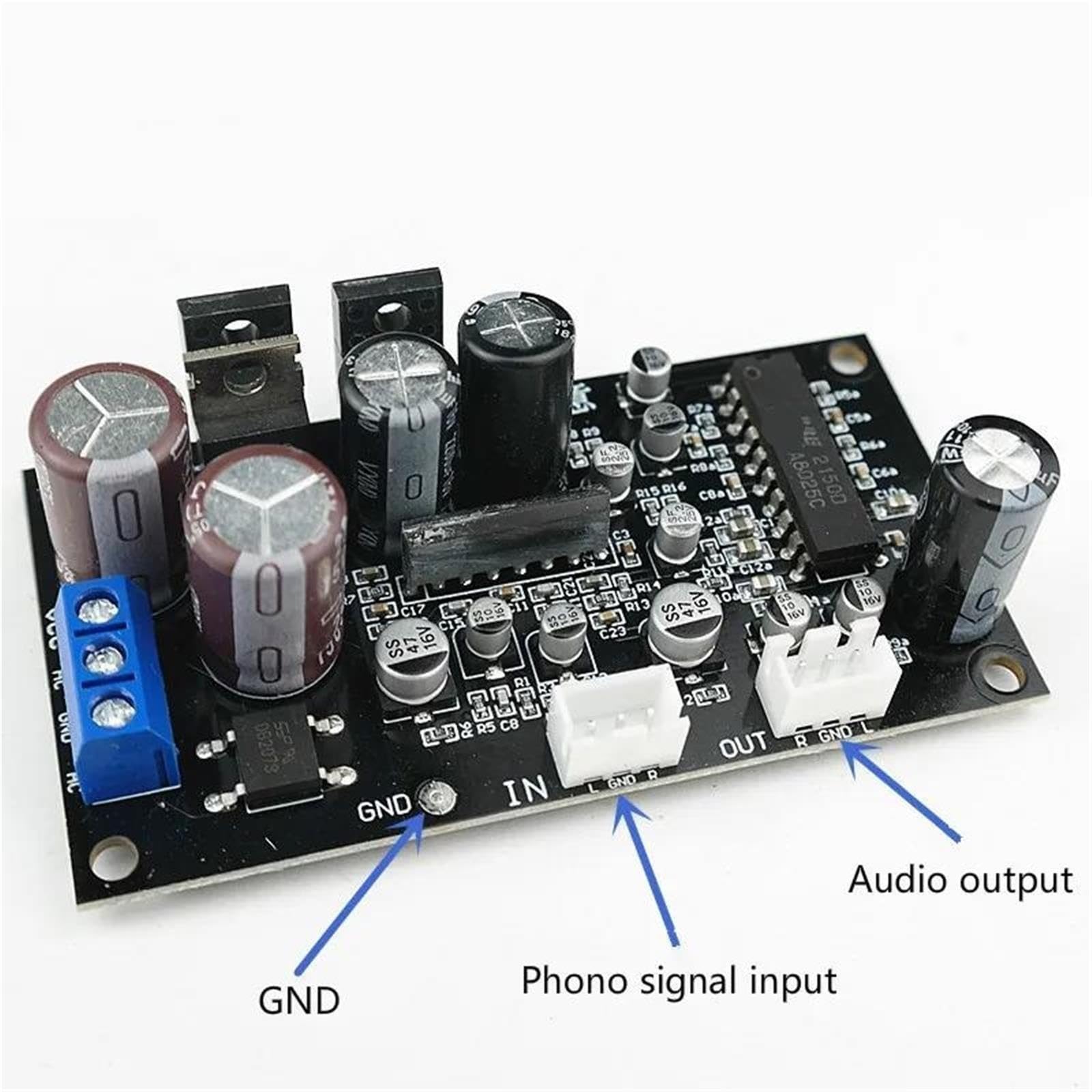 Vinyl Phono Amplifier Preamplifier Board for JRC2150BBE Turntable MM MC Phonograph Singing Treble Bass(Vinyl Record Player)