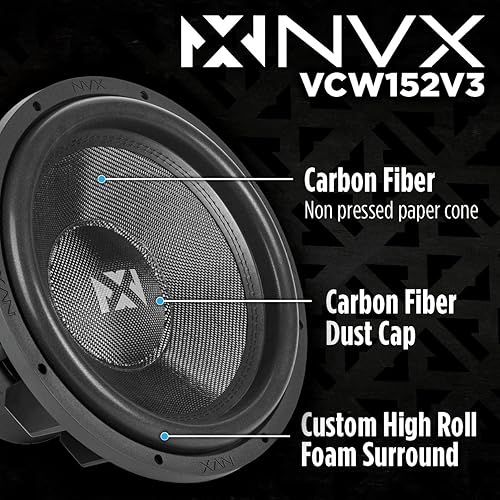 Miniatura 10 de NVX VCW84v3 - Subwoofer dual para automóvil de 8 pulgadas y 1300 vatios de pico (650 W RMS) de 4 ohmios serie VC (VCW84 Versión 3)