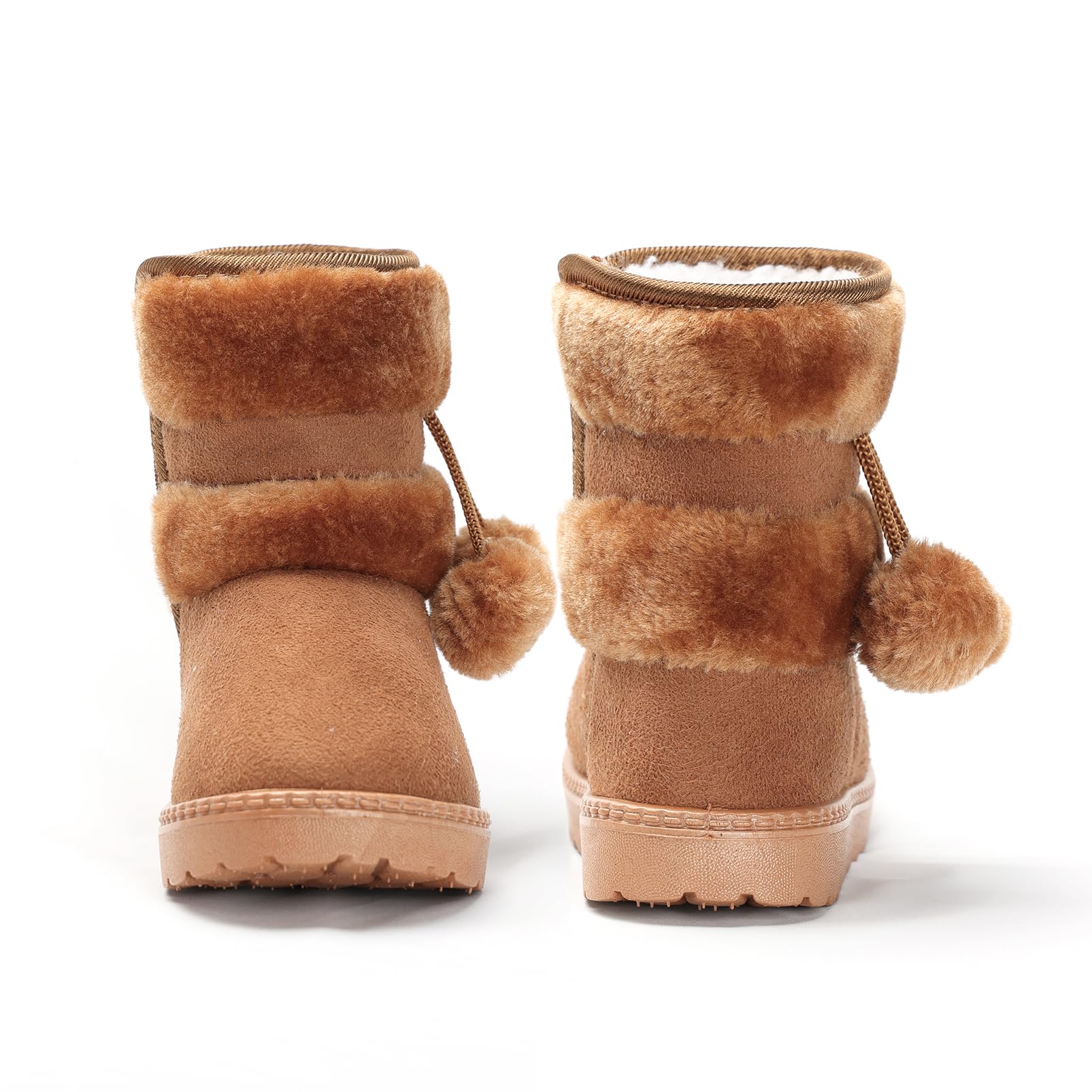 Yeeteepot Bambine e Ragazze Carino Stivali da Neve Calda Foderati Stivaletti Inverno Morbide Piatto Stivali Bambini Pelliccia Antiscivolo Boots