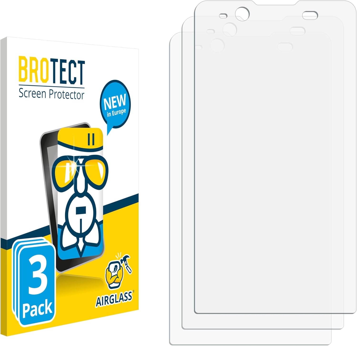 brotect Glass Screen Protector Film Compatible with Denso BHT-M80 (3 Pack) - Glass-Foil 9H Protection [Scratch Resistant, High Clarity]