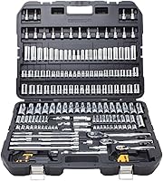 Vista 2 de DEWALT Juego de herramientas mecánicas, 192 piezas con juego de llaves de trinquete combinadas, 8 piezas SAE (DWMT75049 y DWMT74733)
