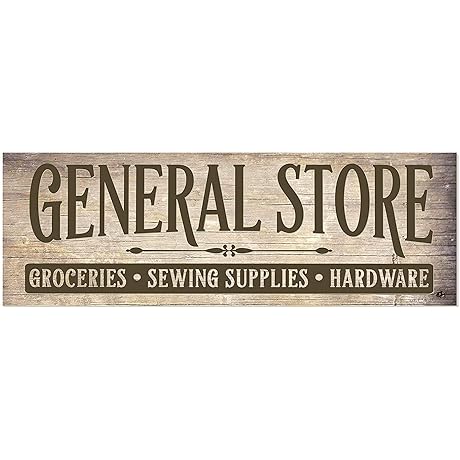General Store Rustic Wood Hanging Wall Sign (6x18)