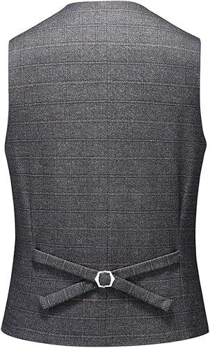 Miniatura 6 de Trajes de 3 piezas para hombre, traje de tweed ajustado a cuadros, trajes ajustados para hombres, traje de un botón, conjunto de esmoquin