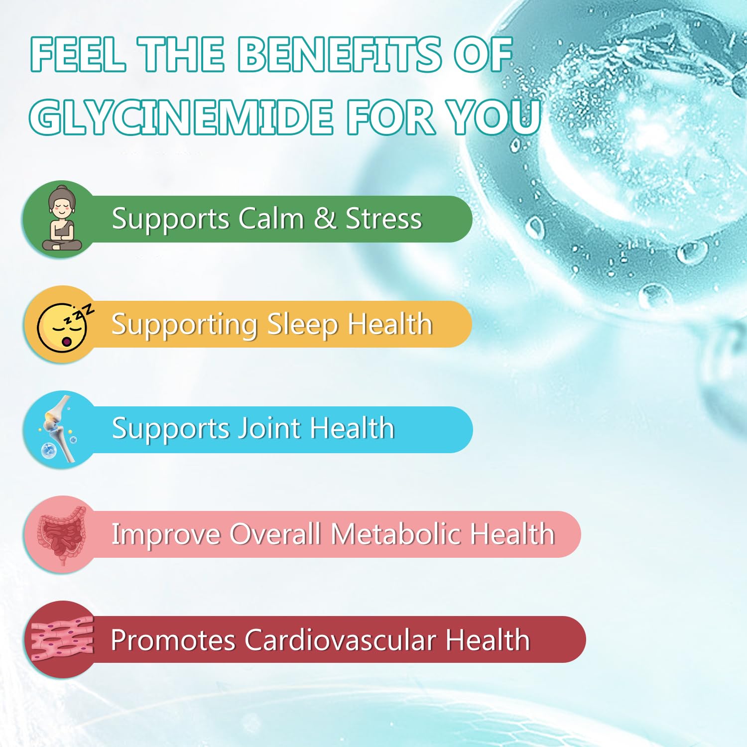 CANLIST Magnesium Glycinate Supplements 450mg for Bone & Muscle Health, Supports Deep Sleep, Muscle Relaxation & Stress Relief, High Absorption, Vegan, Non-GMO, 90 Capsules — Amazon image 4