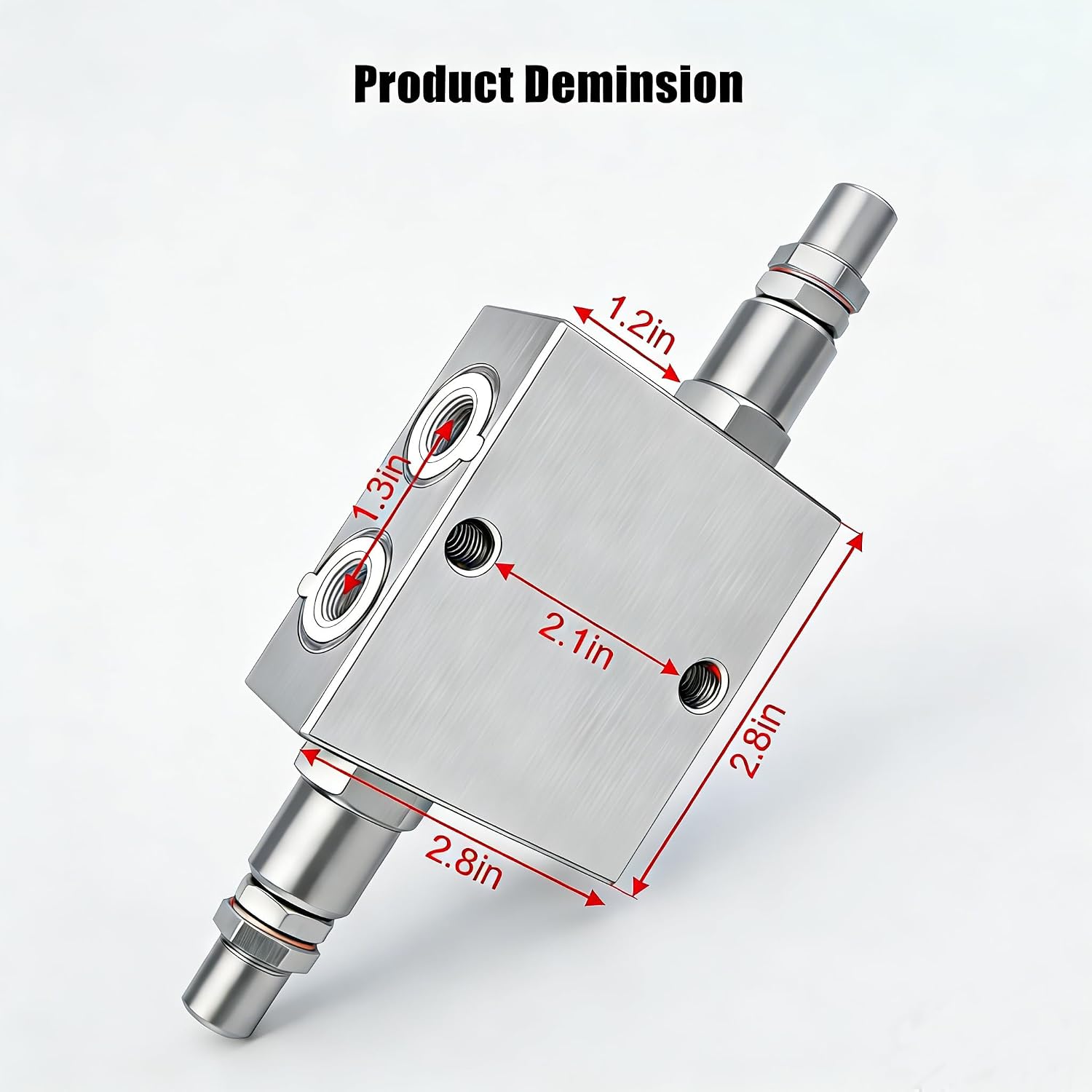 Dual Crossover Hydraulic Relief Cushion Valve, 3/8" NPT Ports, 12 GPM, Adjustable 150-2600 PSI, Preset 1300 PSI, Replaces DCRV45-06N, for Hydraulic Motors and Cylinders