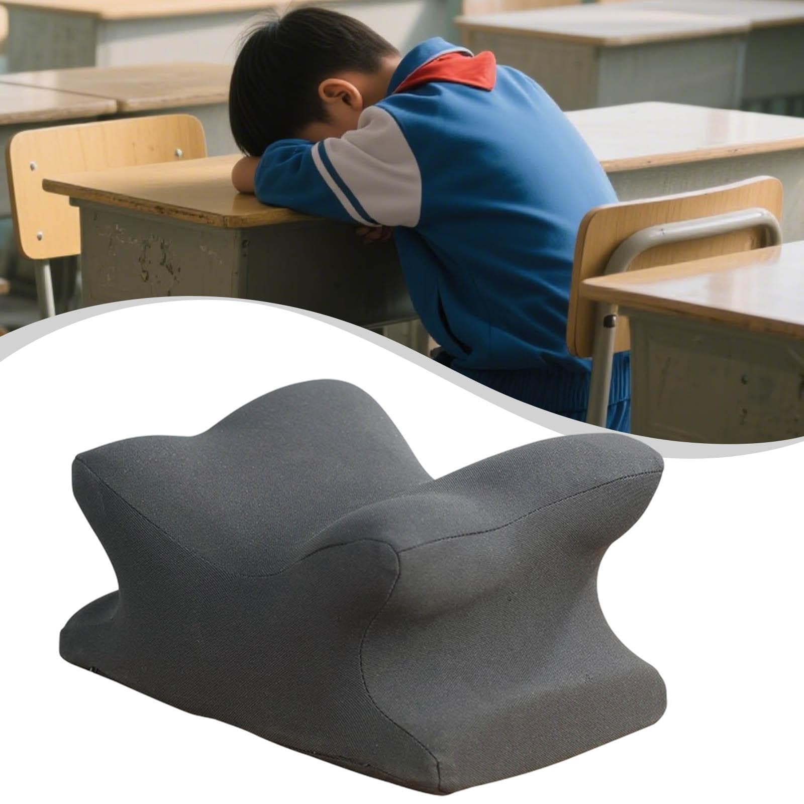 LOVIVER Cuscino da scrivania con poggiatesta, Versatile, Comodo, con Fodera Rimovibile, ergonomico, per Viaggi, aule, Ufficio, Grigio