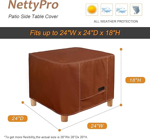 Miniatura 4 de NettyPro Cubierta para caja de terraza, patio al aire libre, impermeable, para caja de almacenamiento rectangular de 150-230 galones, 60 x 25 x 26