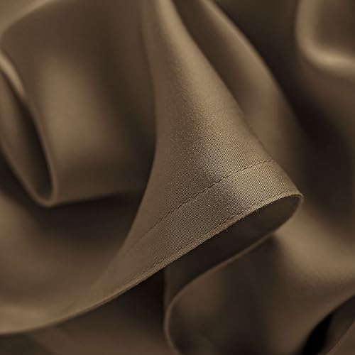 Miniatura 8 de Juego de sábanas de 4 piezas de eucalipto 100% orgánico, Tencel Lyocell, sedosas, suaves y lisas, transpirables, bolsillos de 16 pulgadas de