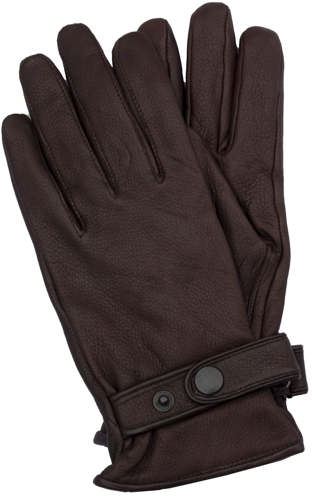 EEM guantes de hombre de piel, fina piel de ciervo, suave forro de cachemir y lana