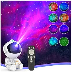JIWYJOT Astronaut Galaxy Projector for Bedroom Decor, Birthday Gifts for Adults Teen Girl Gifts Ambient Lighting, Ceiling Space Star Night Light Projector for Kids Room Decor Aesthetic