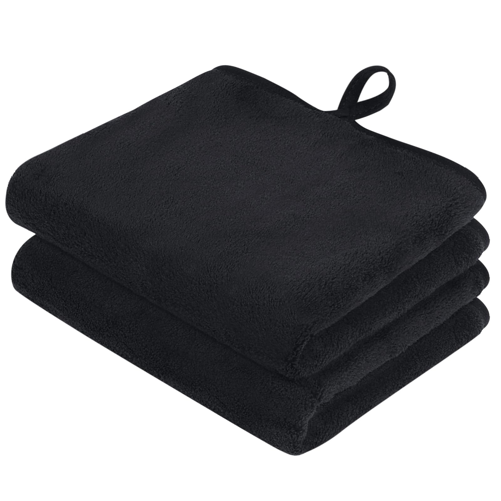 VIVOTE 2 Pack Microfibre Hand Towel Set including Hanging Loop