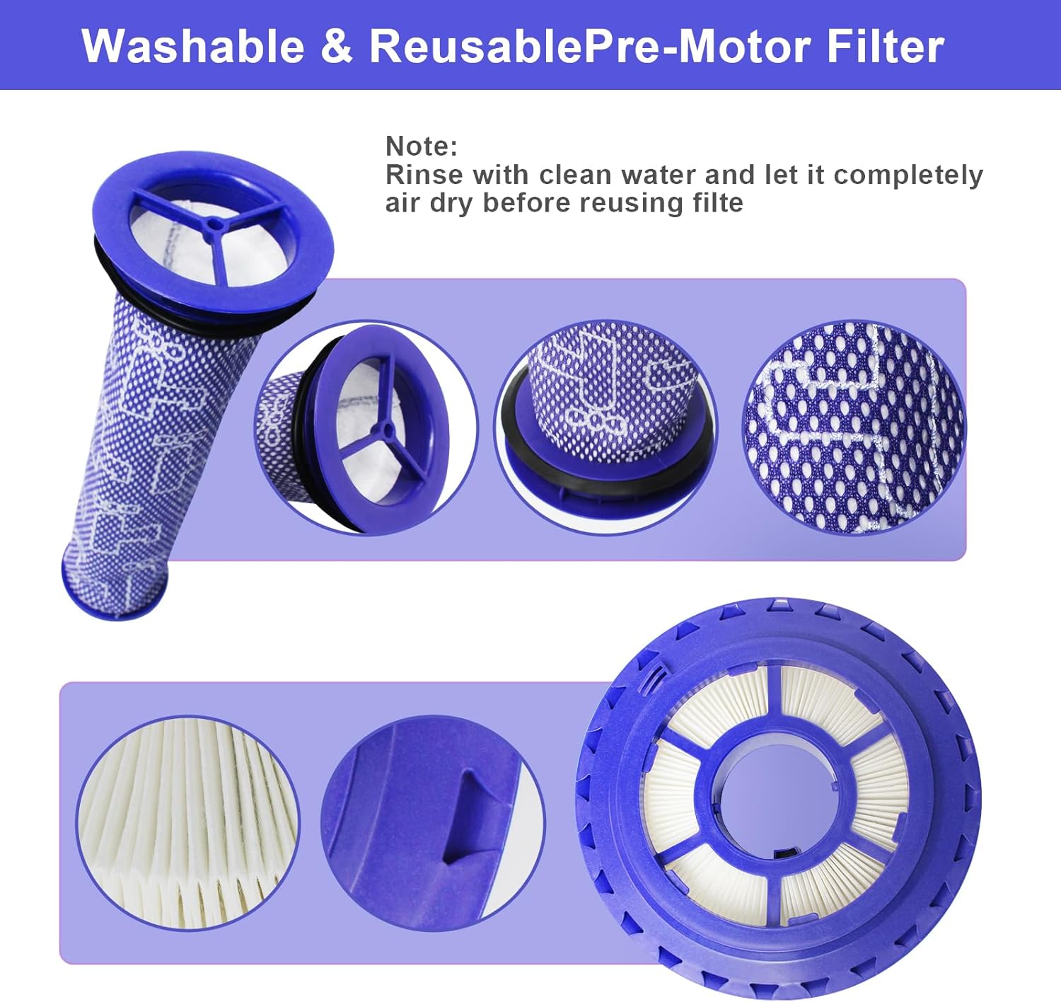 DC41 Replacement Hose and DC41 Filter Replacement Compatible with Dy.son DC41, DC65, DC66, UP13, UP20 Animal, Multi Floor and Ball Vacuum, Vacuum Cleaner Hose (60cm to 350cm Long）, Gray