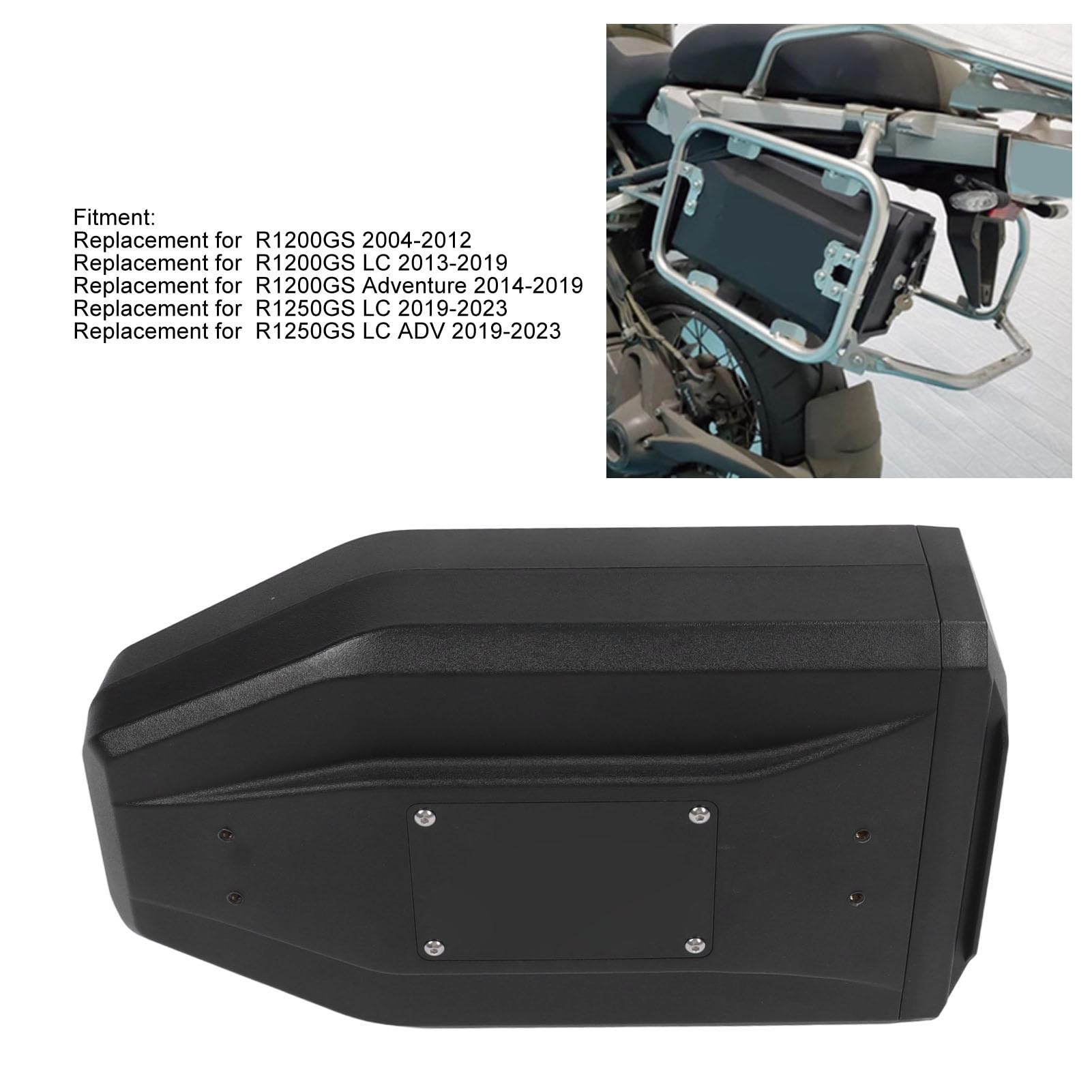 Boîte à Outils Latérale de Moto Boîte à Outils de Moto Portable élégante et Durable Stable Robuste pour R1200GS LC R1250GS (Noir)