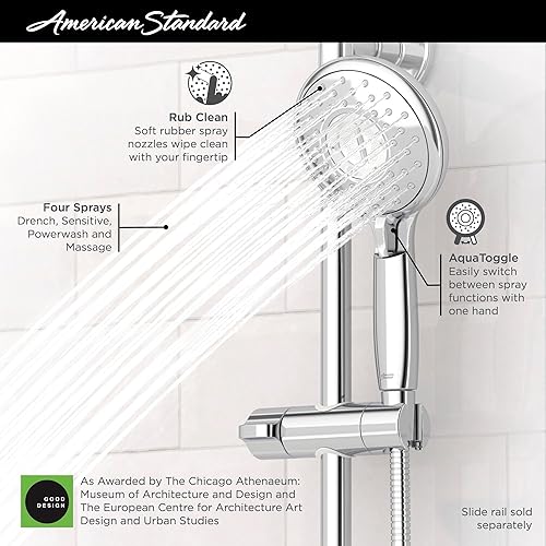 Vista 6 de American Standard 9035154.278 Spectra Plus - Ducha de mano de mano con 4 funciones, 2.5 GPM, bronce legado Bronce (Legacy Bronze)