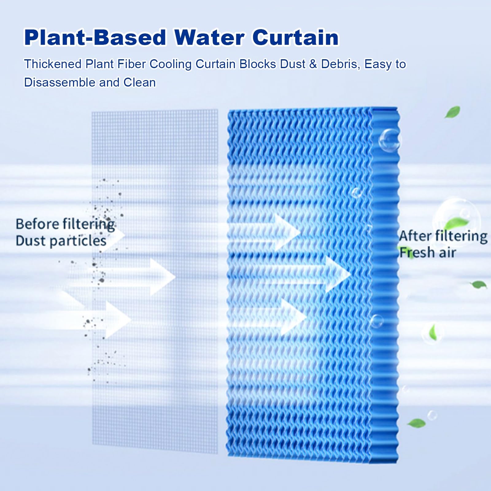 Climatizador Evaporativo Portátil de 3 Velocidades, Enfriador de Aire Silencioso con Llenado Superior, Ruedas y Acumuladores de Hielo para Habitación, Hogar, Oficina