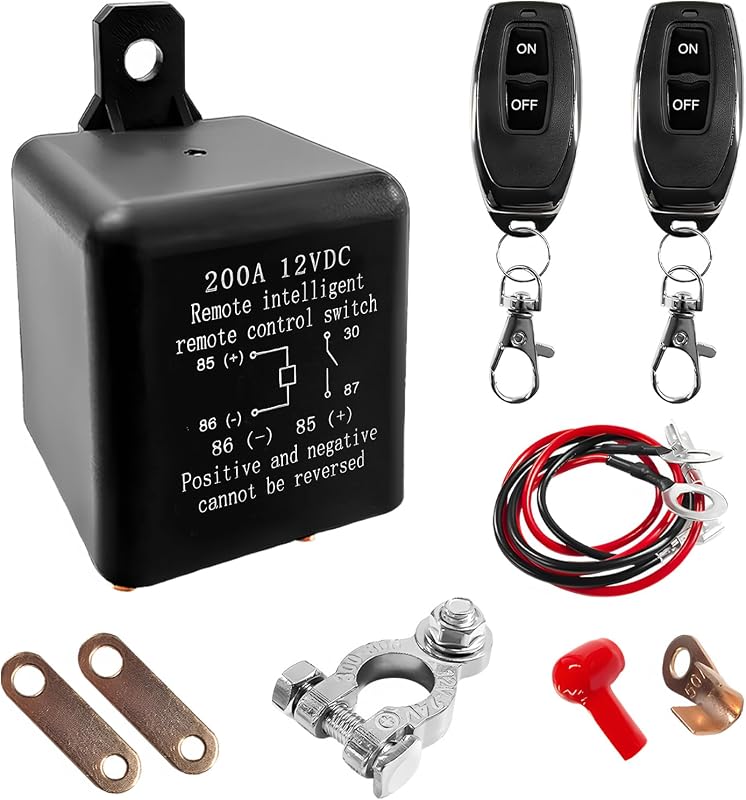 Chave Seccionadora de Bateria VCYOPN 12 V 200 A com Controle Remoto – Kit