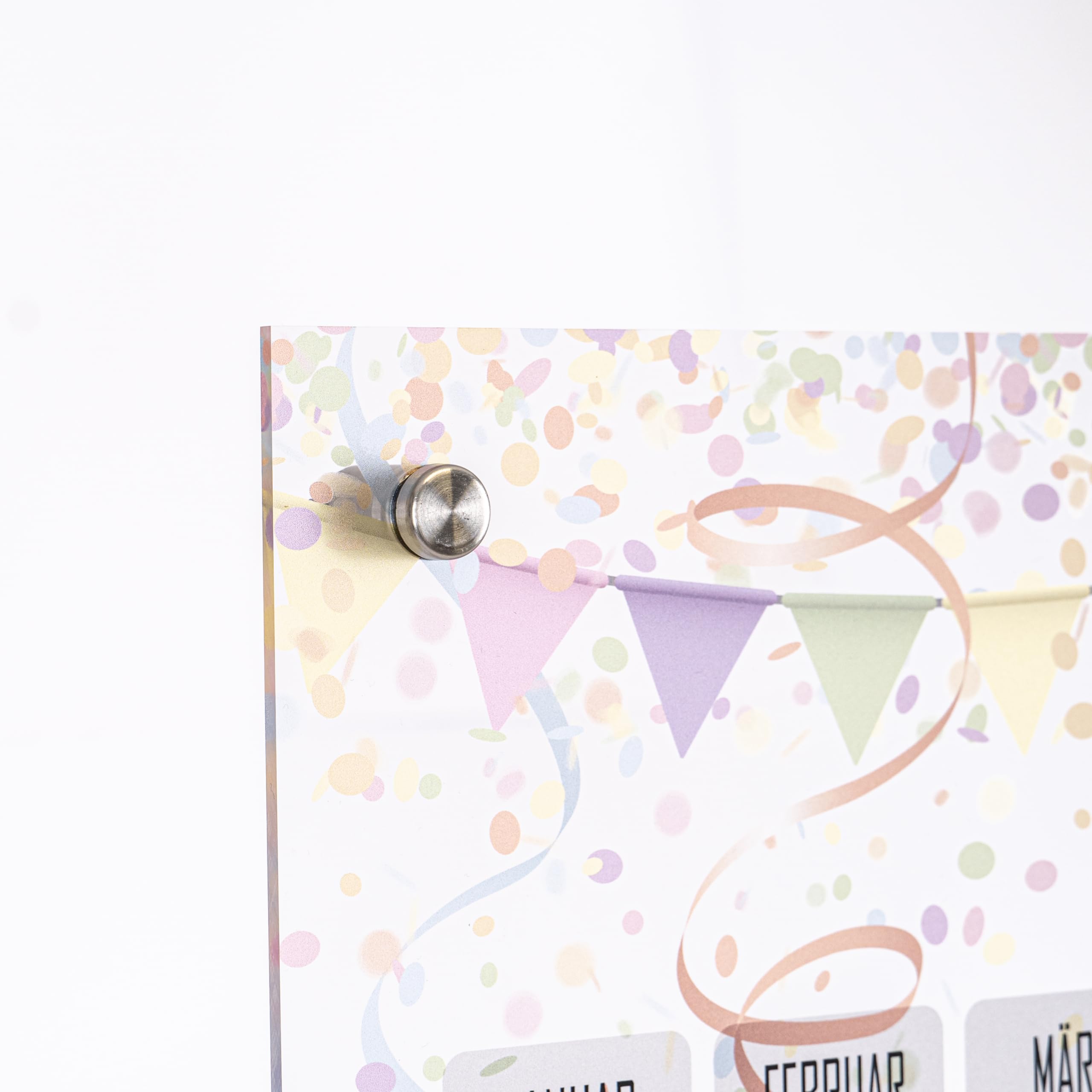 Queence Acrylglas Wochenplaner abwischbar 60x40 cm | Wochenplan transparent | Geburtstags-Kalender | wiederverwendbar | Familienplaner | Notizen | Terminkalender | Wandkalender | Monatskalender