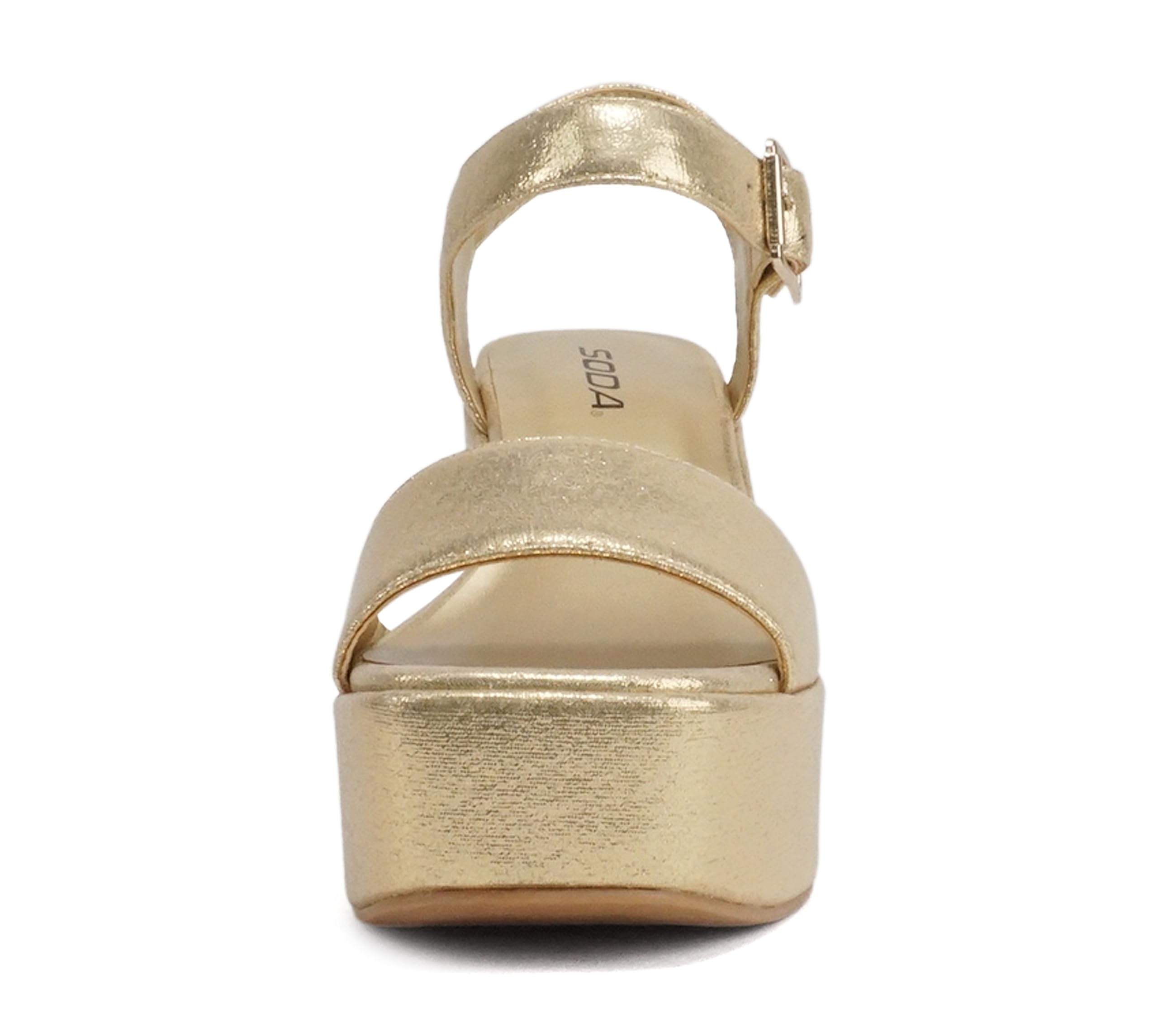 Soda Launch ~ Women Open Toe Ankle Strap Platform Chunky High Heeled Sandal