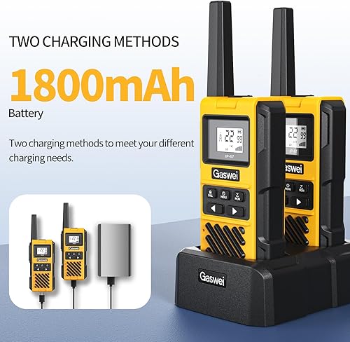 Miniatura 7 de G1pro - Walkie Talkies profesionales para adultos, radios bidireccionales recargables de largo alcance, radio de emergencia de 2 vías, impermeable,